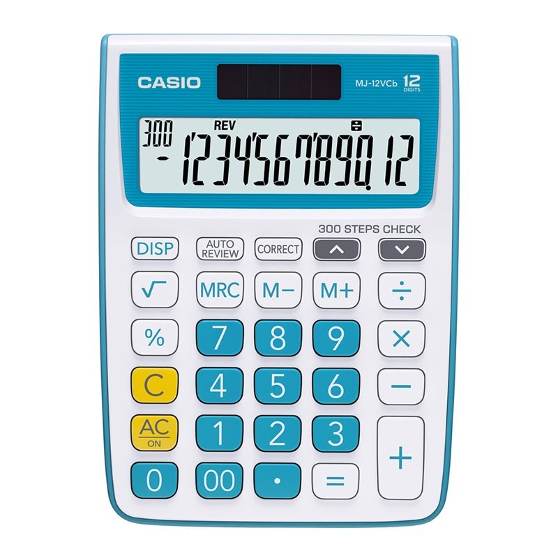 Calculatrice de bureau Casio MJ-12 VC – Bleu – CAS-MJ-12-VC-BU Tunisie