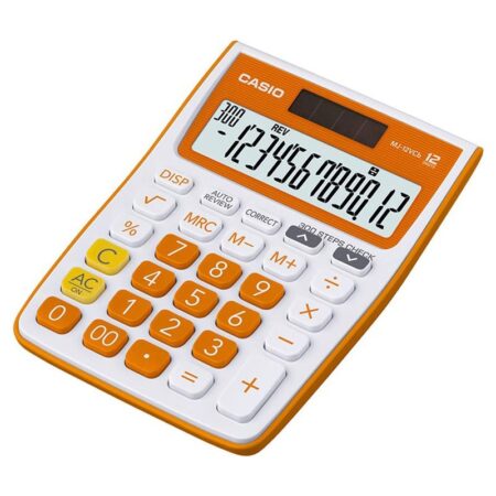 Calculatrice de bureau Casio MJ-12 VC – orange – CAS-MJ-12-VC-RO Tunisie