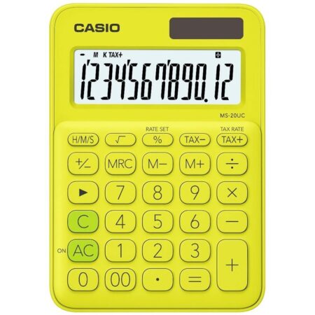 Calculatrice de bureau Casio – MS-20-UC-YG –  Jaune Tunisie