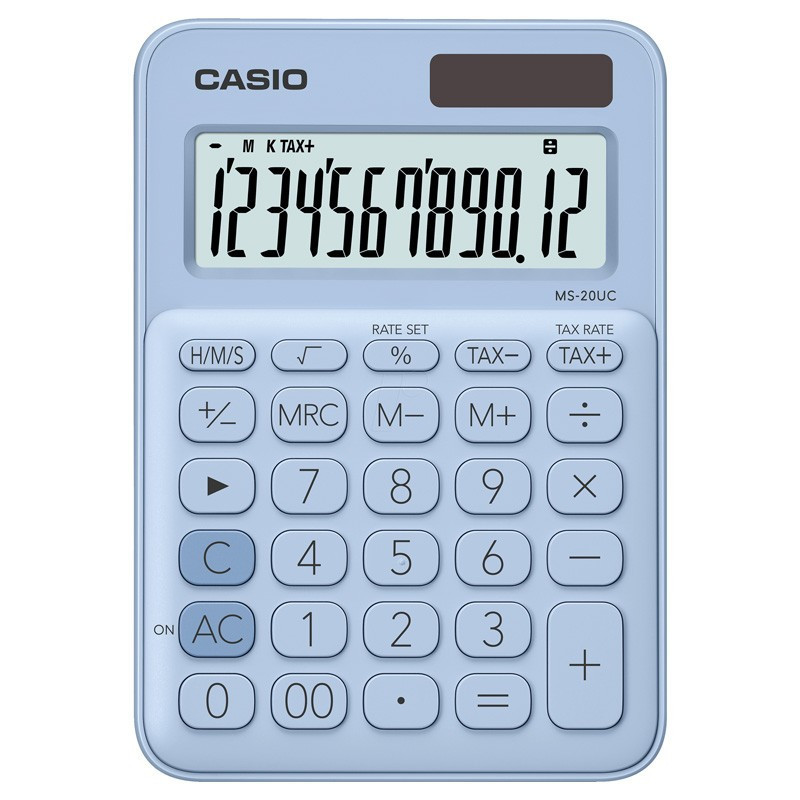 Calculatrice de bureau Casio – MS-20-UC-GN -Bleu Ciel Tunisie