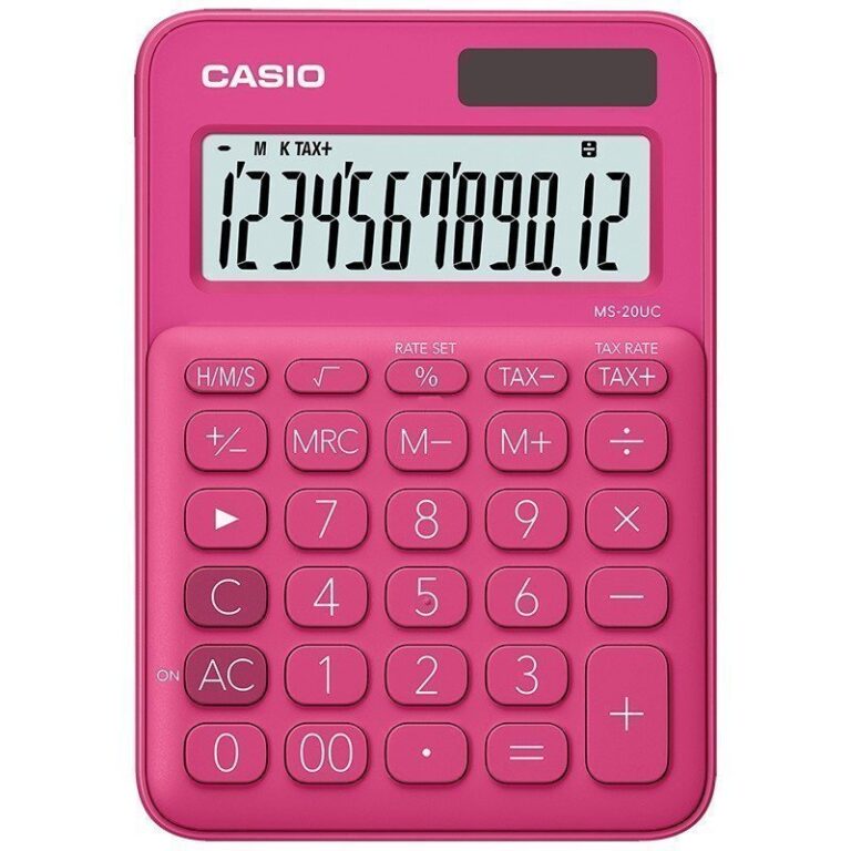 Calculatrice de bureau Casio – MS-20-UC-GN -Rose Tunisie
