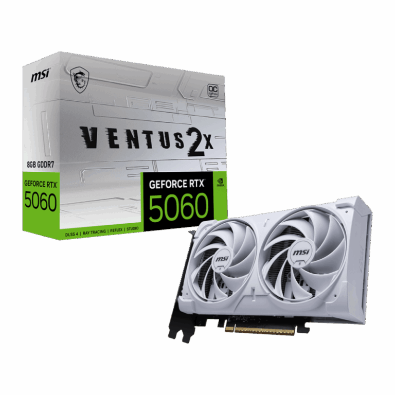 Carte Graphique GeForce RTX 5060 8G Ventus 2X OC Blanc – 912-V537-003 Tunisie