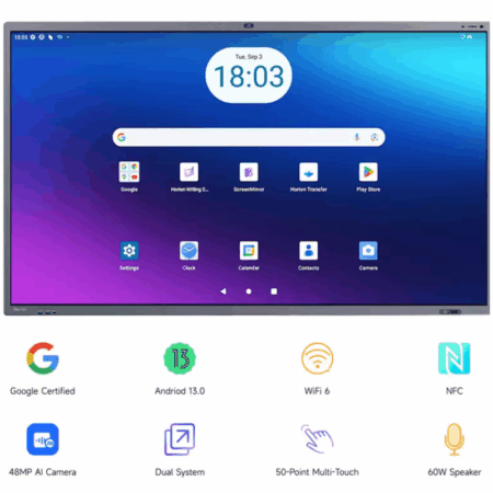 Ecran Interactif Tactile Horion M6APro edla  Plat UHD 4K 86″ – Noir – M6APRO-86 Tunisie