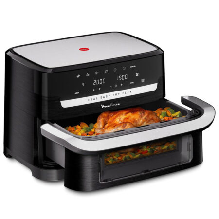 Friteuse Sans Huile Moulinex Dual Easy Fry Flex EZ9228F0 9 L Noir Tunisie