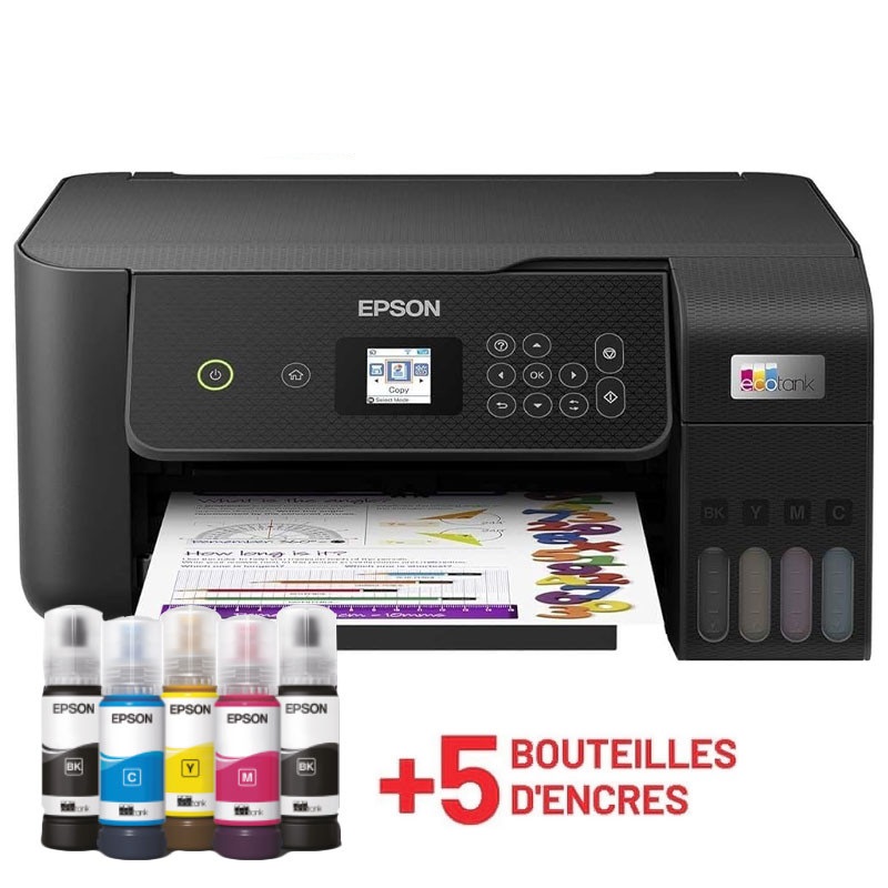 Imprimante Multifonction À Réservoir Intégré 3en1 Couleur A4 Epson Ecotank L3260 Usb & Wifi – C11CJ66408 Tunisie