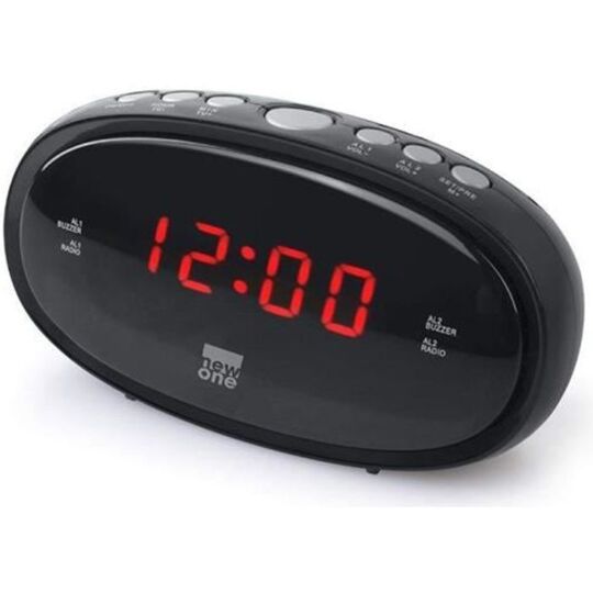 Radio Réveil PLL Double Alarme New One, Noir CR100 Tunisie