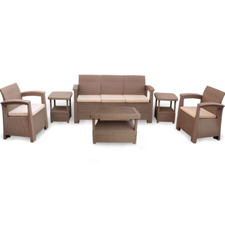 Salon De Jardin Syphax 5 Places Taupe Tunisie