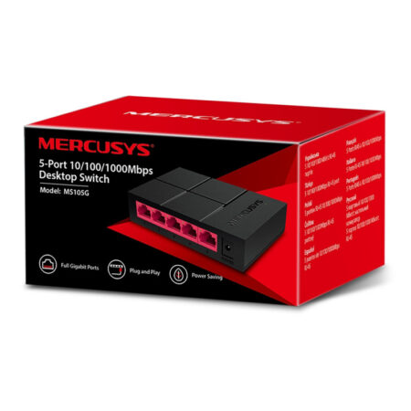 Switch de bureau 5 ports MERCUSYS MS105G / 10/100/1000 Mbps – MS105G Tunisie