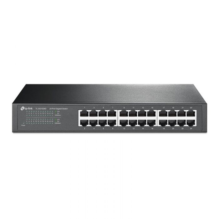 Switch de bureau TP-LINK TL-SG1024D 24 Ports 10/100/1000 MBPS Rackable – Noir Tunisie