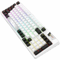 Clavier Filaire Gamer Mécanique AQIRYS ADARA 100% Anti-ghosting RGB – Blanc Tunisie