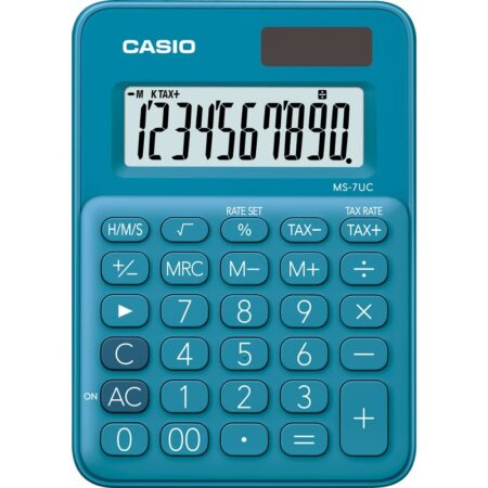 Calculatrice de bureau Casio – MS-7UC-UC Bleu Tunisie