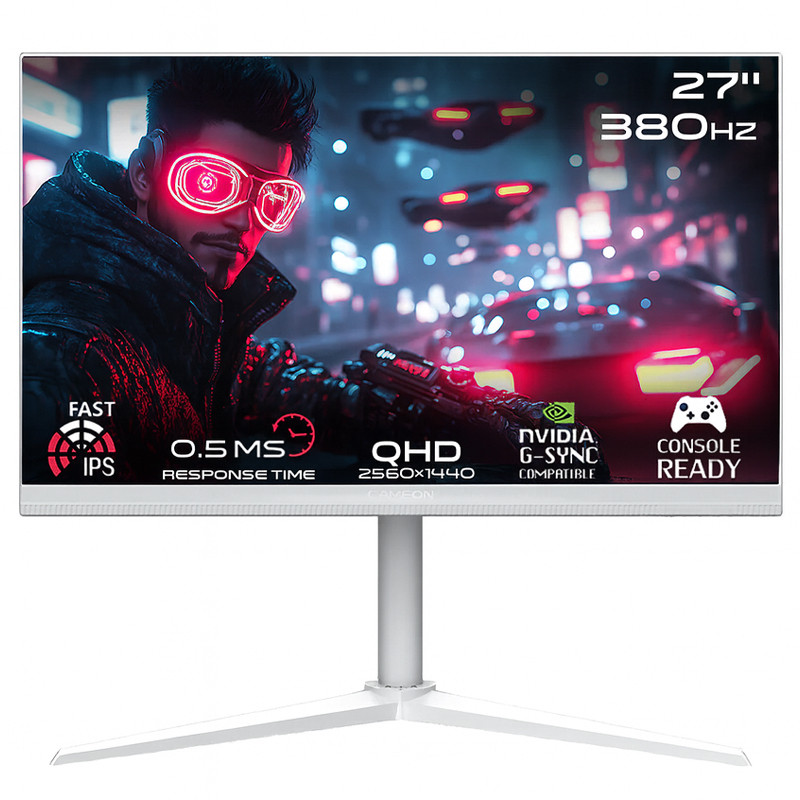 Ecran Gaming Gameon Arctic Pro Series 27” QHD 380Hz Fast IPS – Blanc – GOAP27QHD380IPS Tunisie