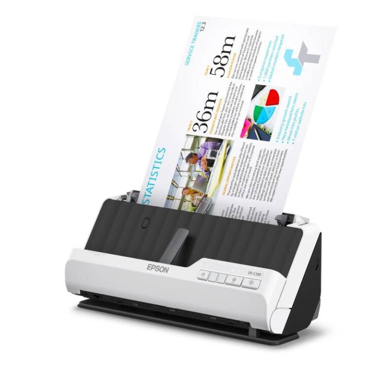 Scanner De Bureau Epson Compact DS-C330 – Blanc & Noir – B11B272402 Tunisie