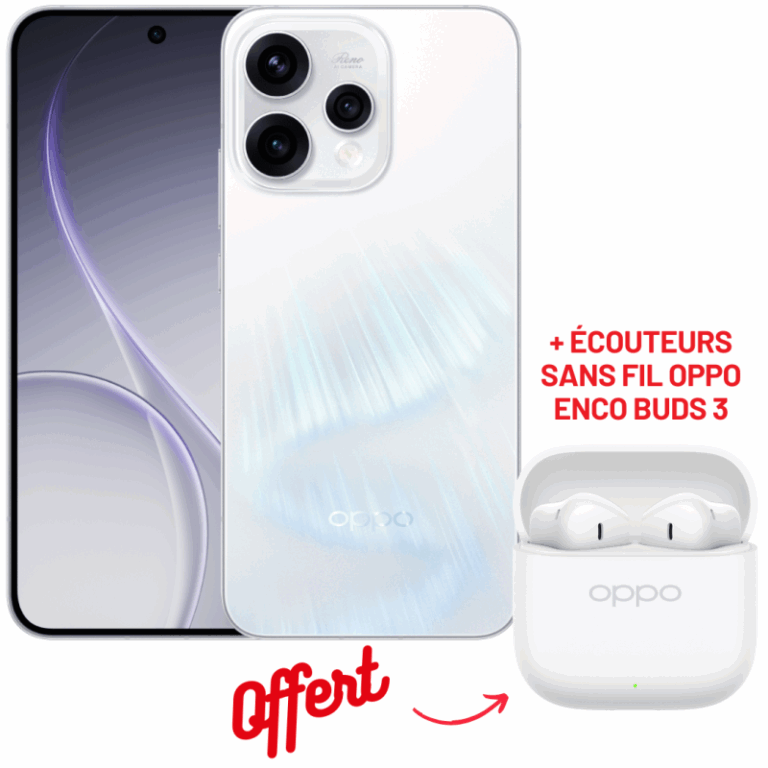 Smartphone Oppo Reno 15 5G 24Go 512Go – Blanc Aurore Tunisie
