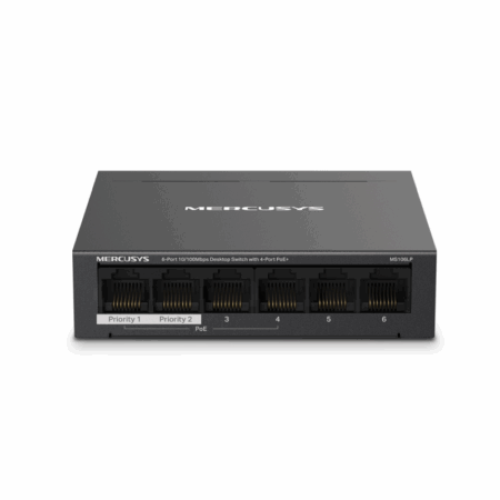 Switch De Bureau Mercusys 6 Ports 10/100mbps Avec 4 Ports Poe+ – TL-MS106LP Tunisie
