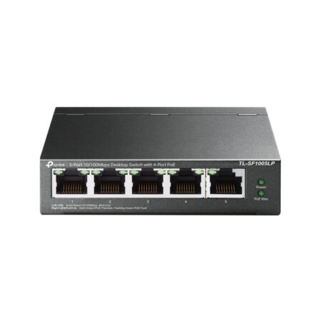 Switch De Bureau TP-LINK 5 Ports 10/100 Mbps Avec 4 Ports PoE – Noir -TL-SF1005LP Tunisie