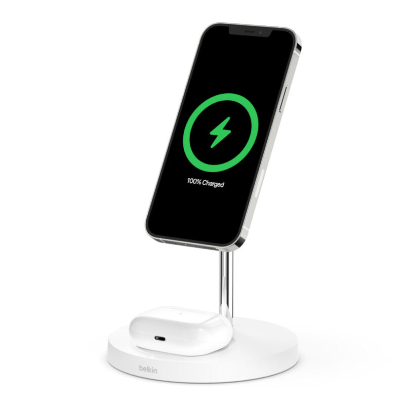Chargeur Sans Fil Boost Charge™ Pro 2-en-1 15W avec MagSafe- Blanc – WIZ010VFWH Tunisie