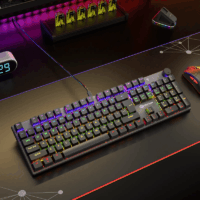 Clavier Filaire Gamer Mécanique RGB Meetion – Noir -MK009PRO Tunisie