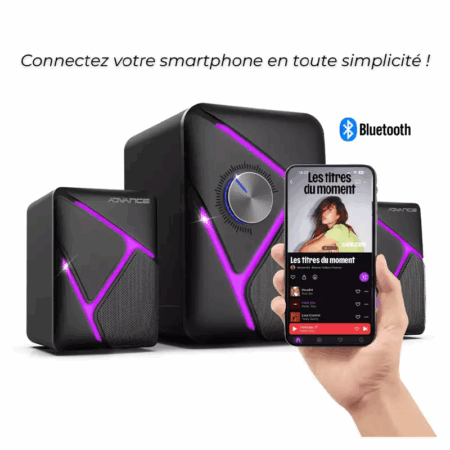 Haut Parleurs Advance Soundphonic 11W RMS RGB Bluetooth – SP-5200 Tunisie