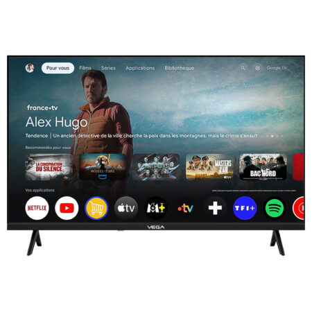Téléviseur Vega F43F1QBG Smart QLED FHD + Récepteur Intégré Noir Tunisie