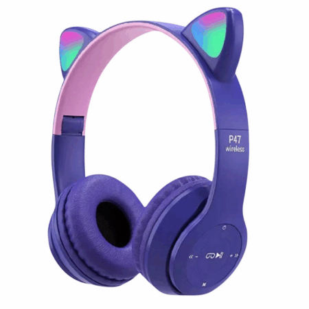 Casque Sans Fil P47M cat – Violet -P47M-CAT-P Tunisie