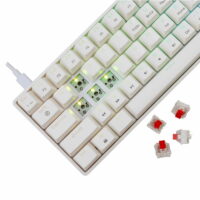 Clavier Mécanique WHITE SHARK SHINOBI 2 GK-004211 Blanc – Red Switch Tunisie