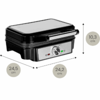 Gaufrier Zeegma Gofree Chef Pro 1200 W Noir & Argent Tunisie