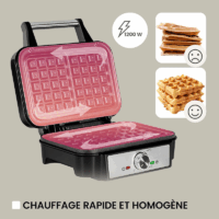 Gaufrier Zeegma Gofree Chef Pro 1200 W Noir & Argent Tunisie