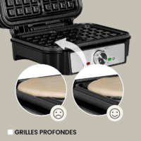 Gaufrier Zeegma Gofree Chef Pro 1200 W Noir & Argent Tunisie