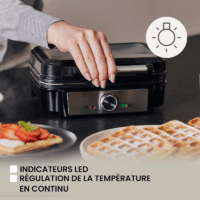 Gaufrier Zeegma Gofree Chef Pro 1200 W Noir & Argent Tunisie