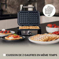Gaufrier Zeegma Gofree Chef Pro 1200 W Noir & Argent Tunisie