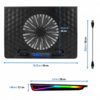 Refroidisseur Spirit of Gamer Airblade 800 POUR PC PORTABLE 17&Prime; – Noir – SOG-VE800RGB Tunisie
