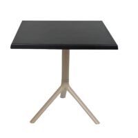 Table Bistrot Noa 3 Pieds 70×70 Cm Compact Socle Peinture Doré Sotufab – Blanc – TBIS146DR Tunisie