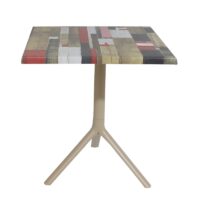 Table Bistrot Noa 3 Pieds 70×70 Cm Werzalit Socle Peinture Grège Sotufab – Violet – TBIS144GR Tunisie