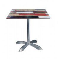 Table Bistrot 70×70 Cm Compact Socle Peinture Sotufab – Noir – TBIS104 Tunisie