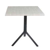 Table Bistrot Noa 3 Pieds 70×70 Cm Werzalit Socle Peinture Noir Sotufab – Blanc Rotin – TBIS144NR Tunisie