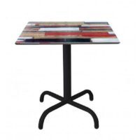 Table Bistrot 70×70 Cm Compact Socle Peinture Sotufab – Noir – TBIS104 Tunisie