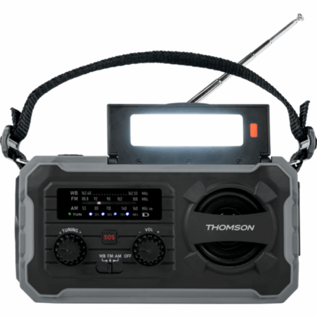 Radio solaire d’urgence Thomson Longue Durée -Gris  – RT280G Tunisie