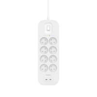 Multiprise Belkin avec ports USB-C (8 prises, 2 ports USB-C) – Blanc – SRB004VF2M Tunisie