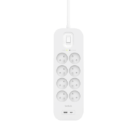Multiprise Belkin avec ports USB-C et USB-A (8 prises, 1 port USB-C et 1 port USB-A) – Blanc – SRB003VF2M-V2 Tunisie