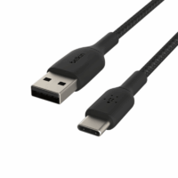 Câble De Charge Belkin Tresse BoostCharge USB-A Vers USB-C 1M – Noir – CAB002BT1MBK Tunisie