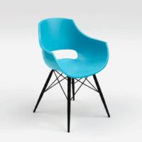 Chaise Cosmos avec Pieds Chromées – Noir – CHP0059NR Tunisie