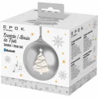 Boule de Noël Lumineuse EPOK avec Enceinte – Silver- XMASBALLSILV Tunisie