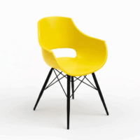 Chaise Cosmos avec Pieds Chromées – Orange – CHP0059ORG Tunisie