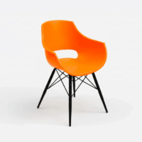 Chaise Cosmos avec Pieds Chromées – Jaune – CHP0059JN Tunisie