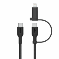 Câble de Charge Belkin 2-en-1 BoostCharge Pro avec connecteurs USB-C et Lightning – Noir – CAC003hq1.5MBK Tunisie