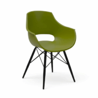 Chaise Cosmos avec Pieds Chromées – Marron – CHP0059MR Tunisie