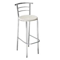 Tabouret Chromé Casa Assise En Werzalit – Noir – TABC0002 Tunisie