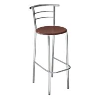 Tabouret Chromé Casa Assise En Werzalit – Rouge – TABC0002 Tunisie