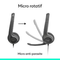 Casque Logitech USB-C Stéréo H390 Noir – 981-001576 Tunisie